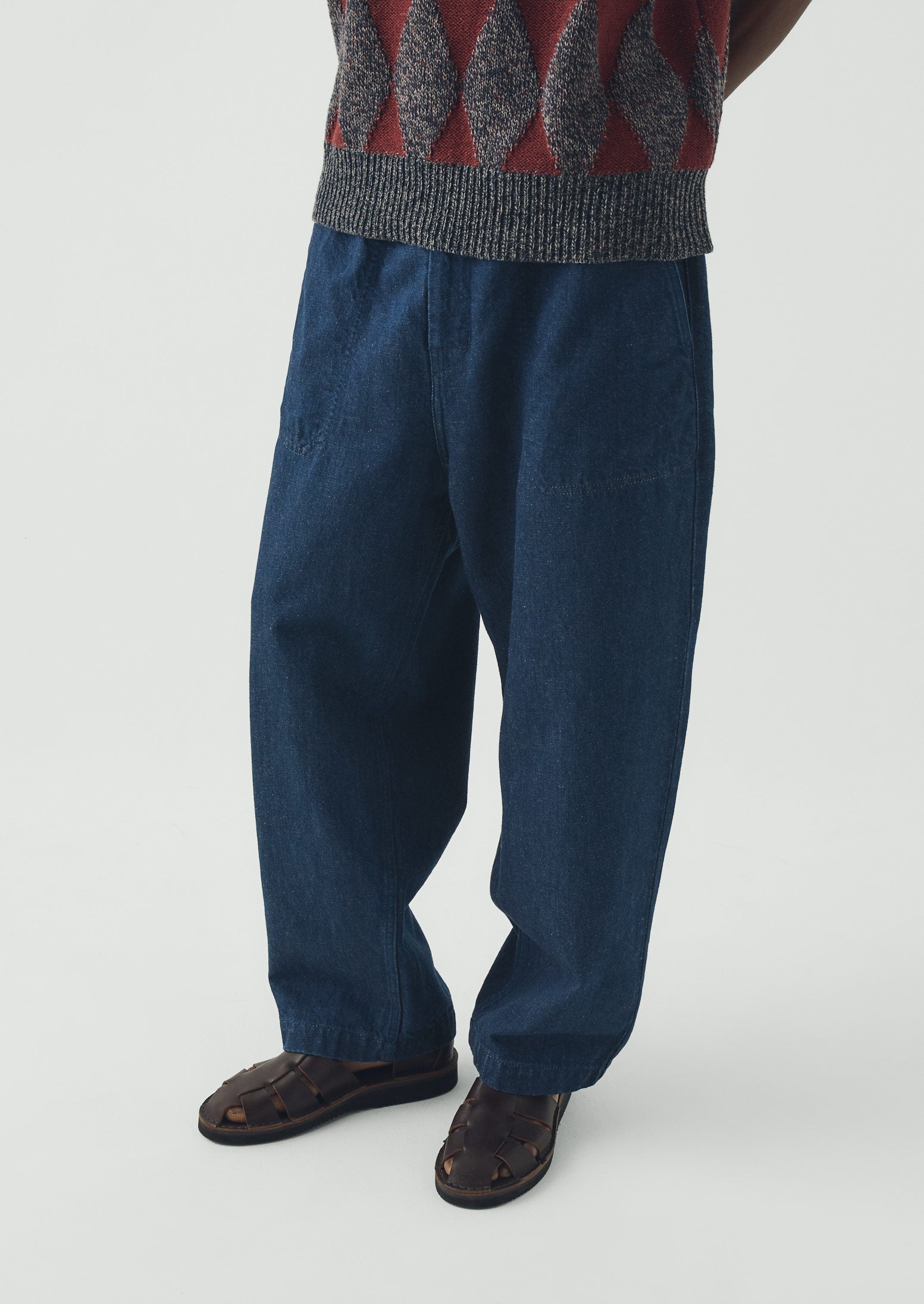 Gabriel Cotton Linen Denim Pants | Indigo | TOAST