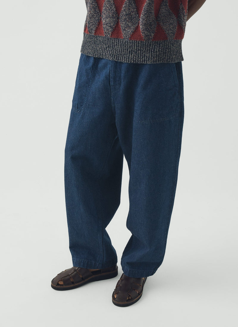 Gabriel Cotton Linen Denim Pants | Indigo