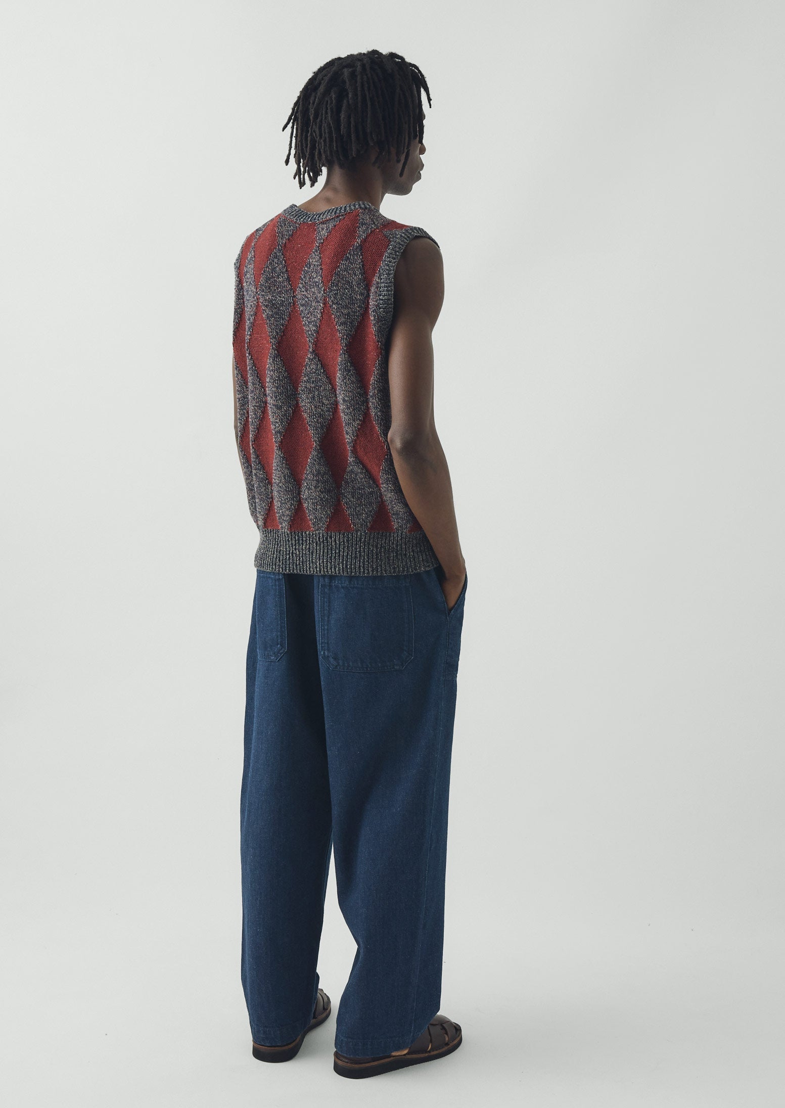 Gabriel Cotton Linen Denim Pants | Indigo | TOAST