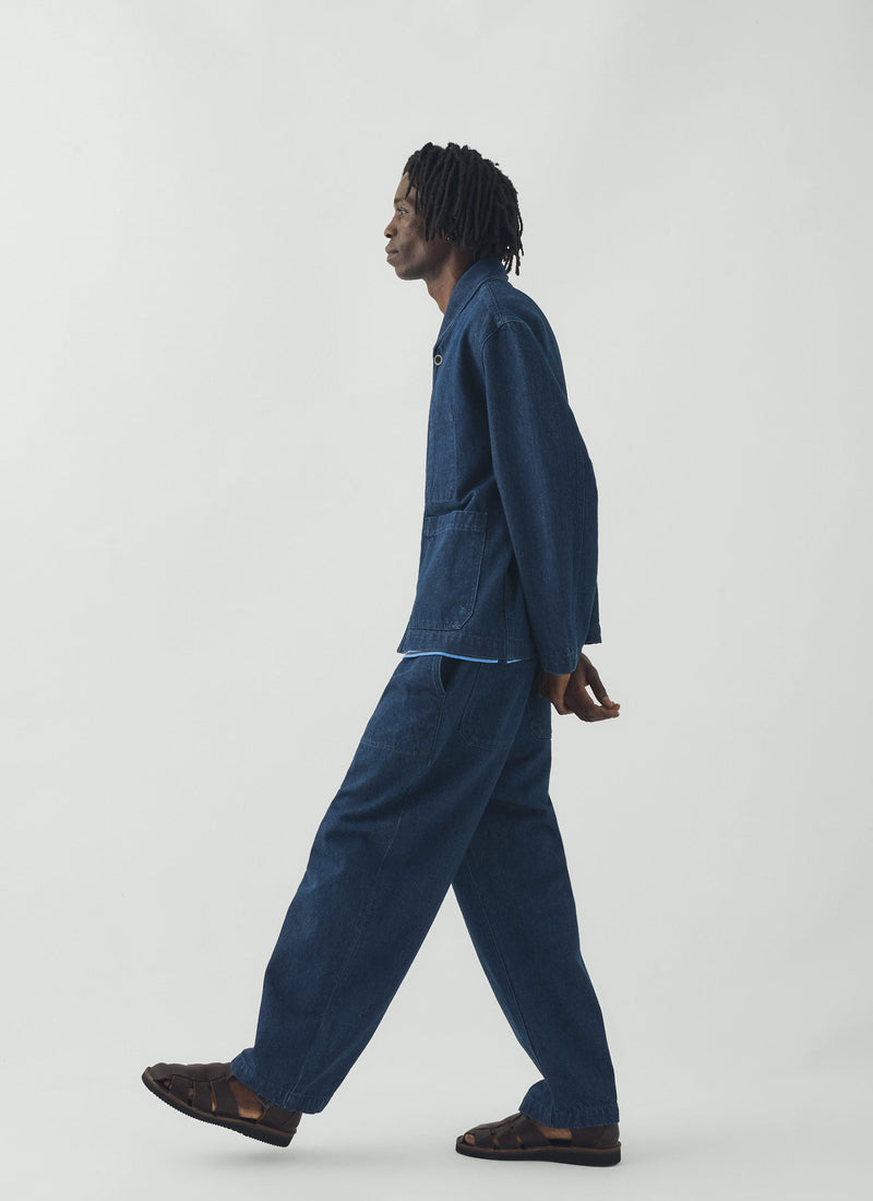 Gabriel Cotton Linen Denim Pants | Indigo