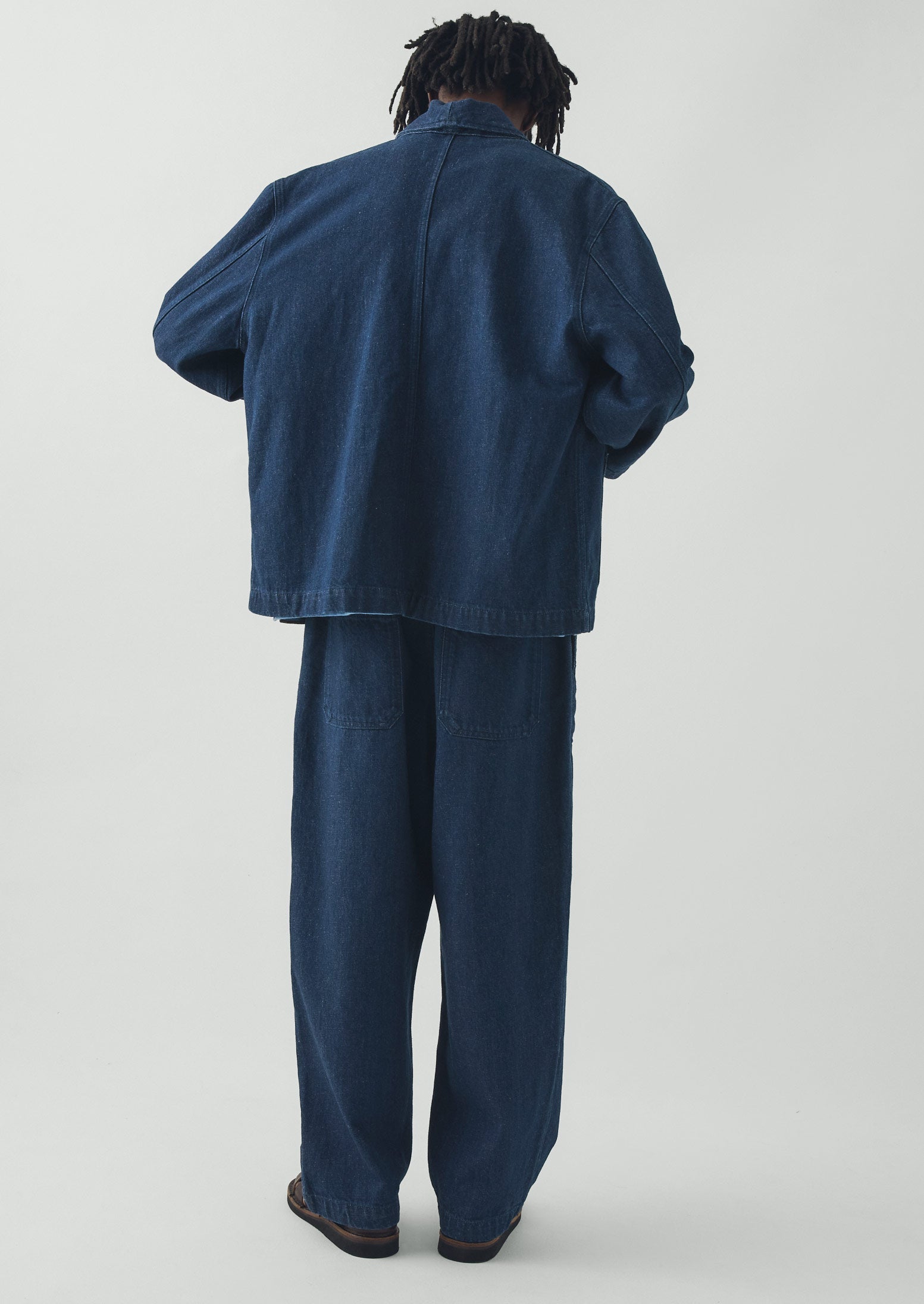 Gabriel Cotton Linen Denim Pants | Indigo | TOAST