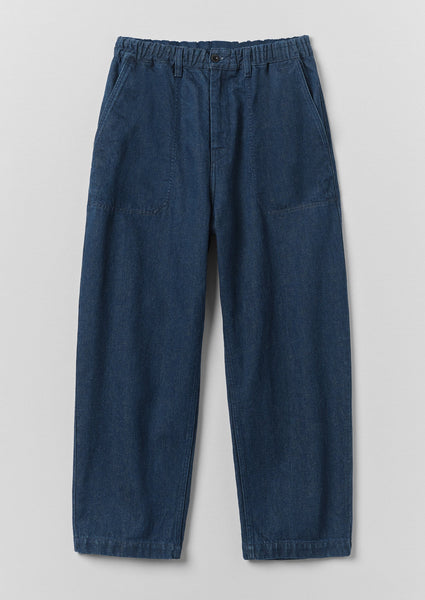 Gabriel Cotton Linen Denim Pants | Indigo | TOAST