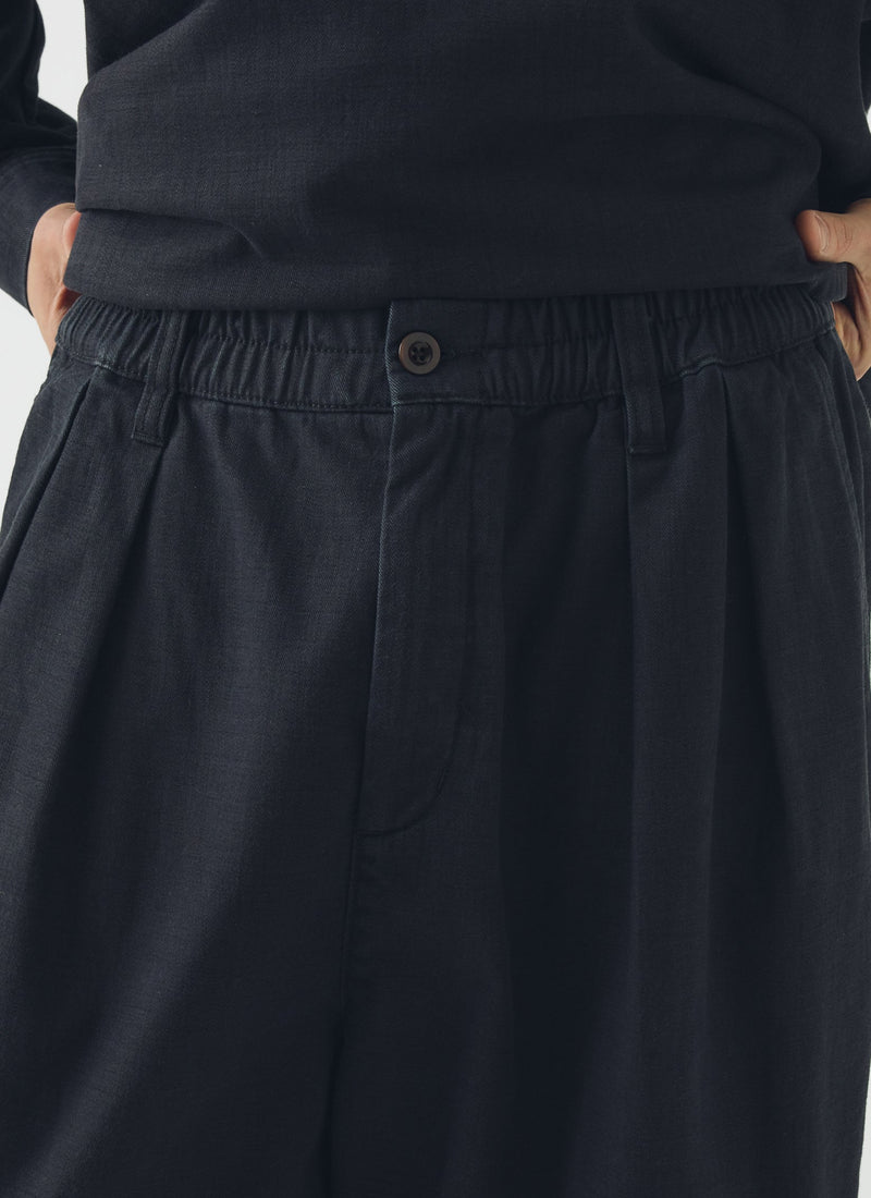 Casper Pigment Dye Cotton Pants | Blue Black