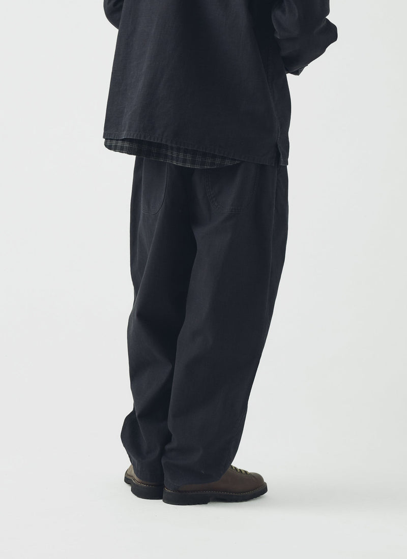 Casper Pigment Dye Cotton Pants | Blue Black