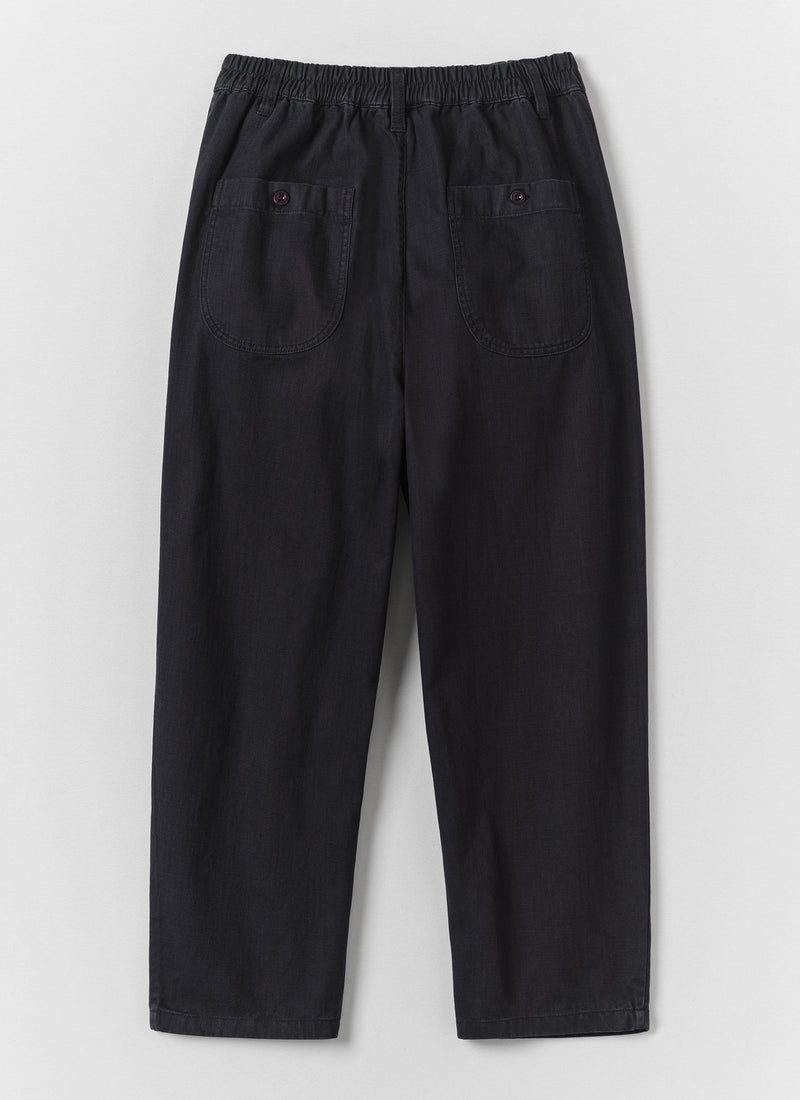 Casper Pigment Dye Cotton Pants | Blue Black