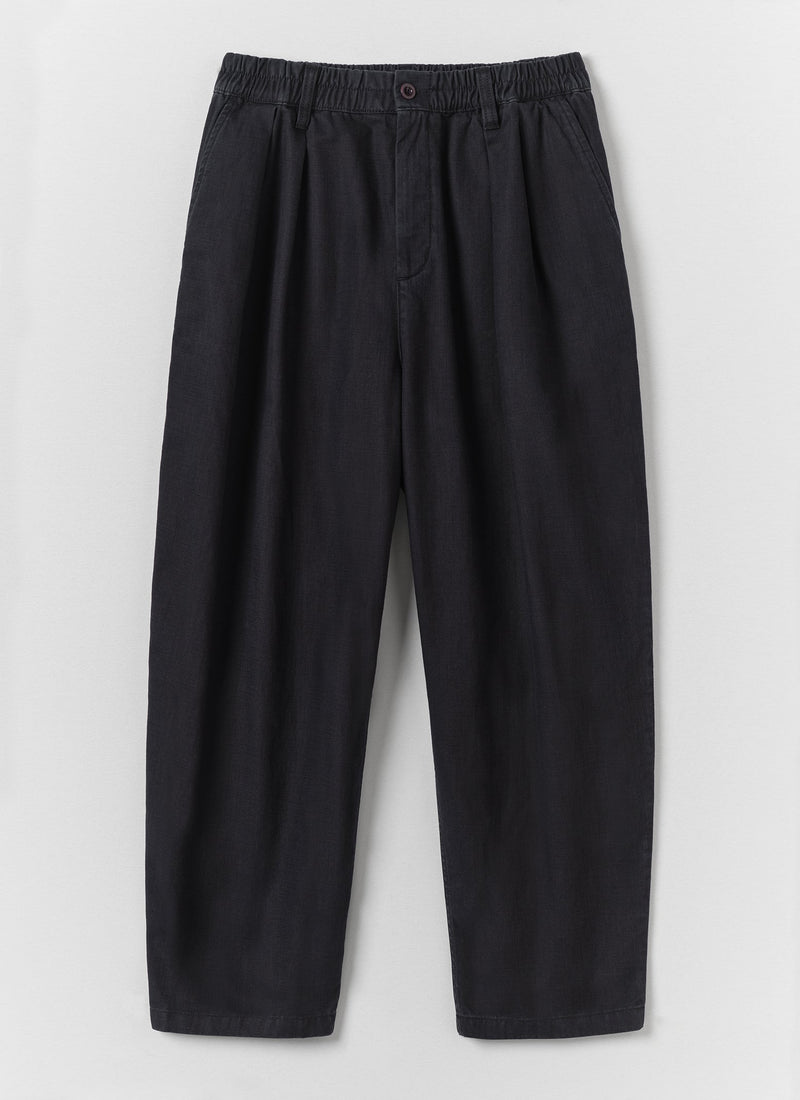 Casper Pigment Dye Cotton Pants | Blue Black