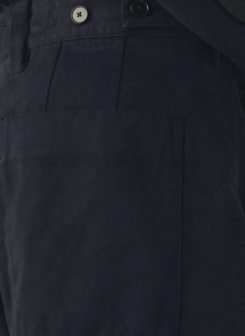 Jude Brushed Cotton Pants | Navy