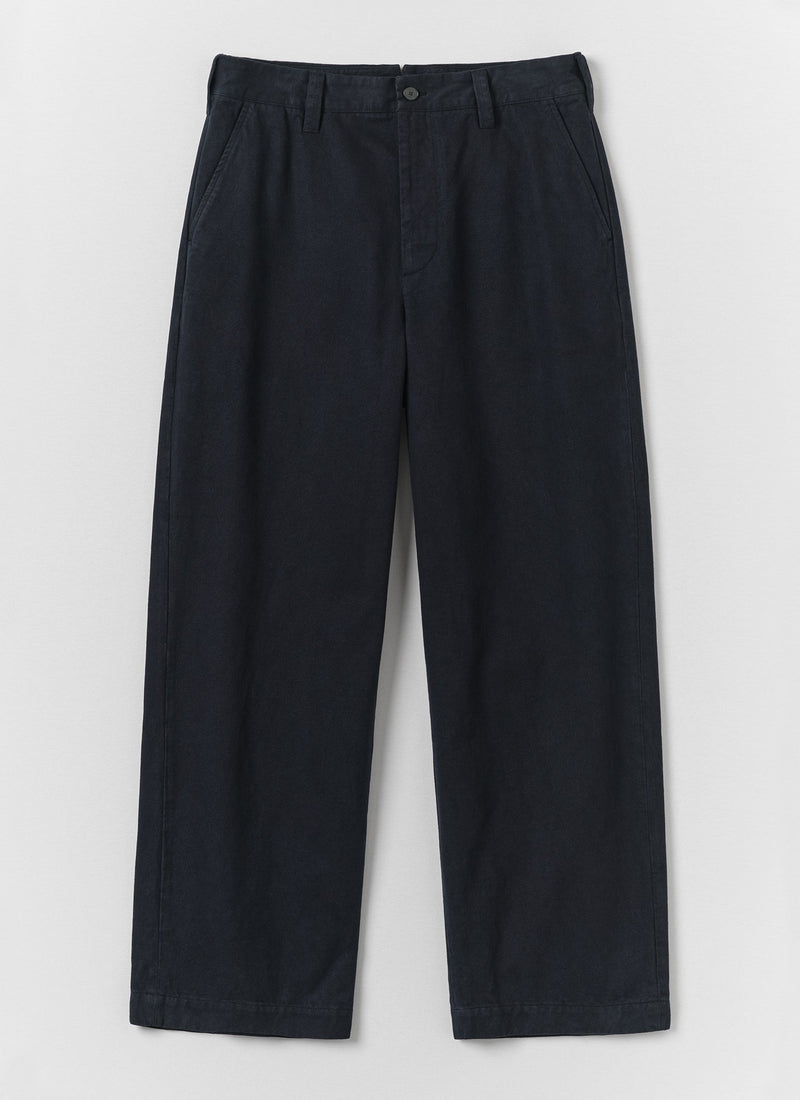 Jude Brushed Cotton Pants | Navy