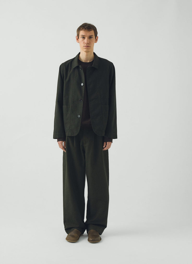 Bill Overdyed Micro Houndstooth Pants | Grey Olive