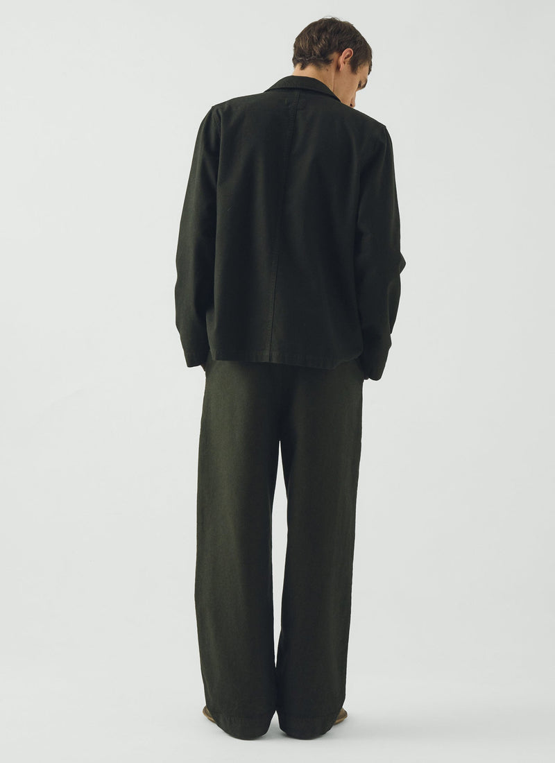 Bill Overdyed Micro Houndstooth Pants | Grey Olive