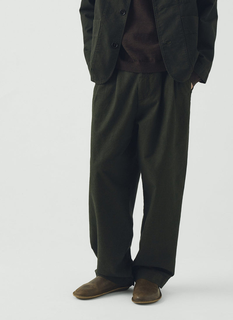 Bill Overdyed Micro Houndstooth Pants | Grey Olive