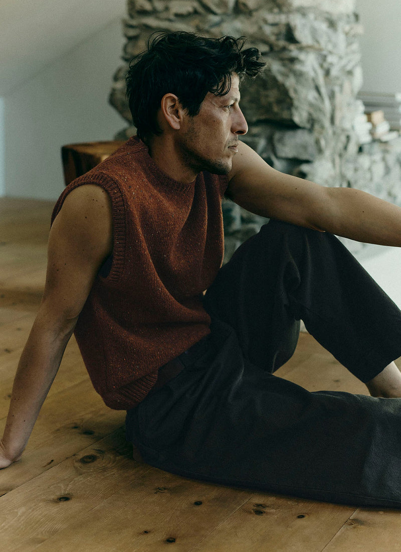 Bill Overdyed Micro Houndstooth Pants | Grey Olive