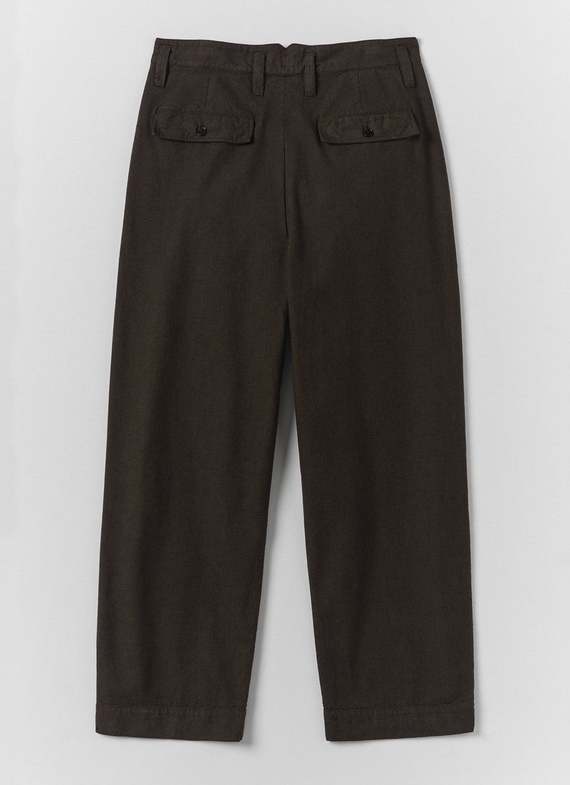 Bill Overdyed Micro Houndstooth Pants | Grey Olive