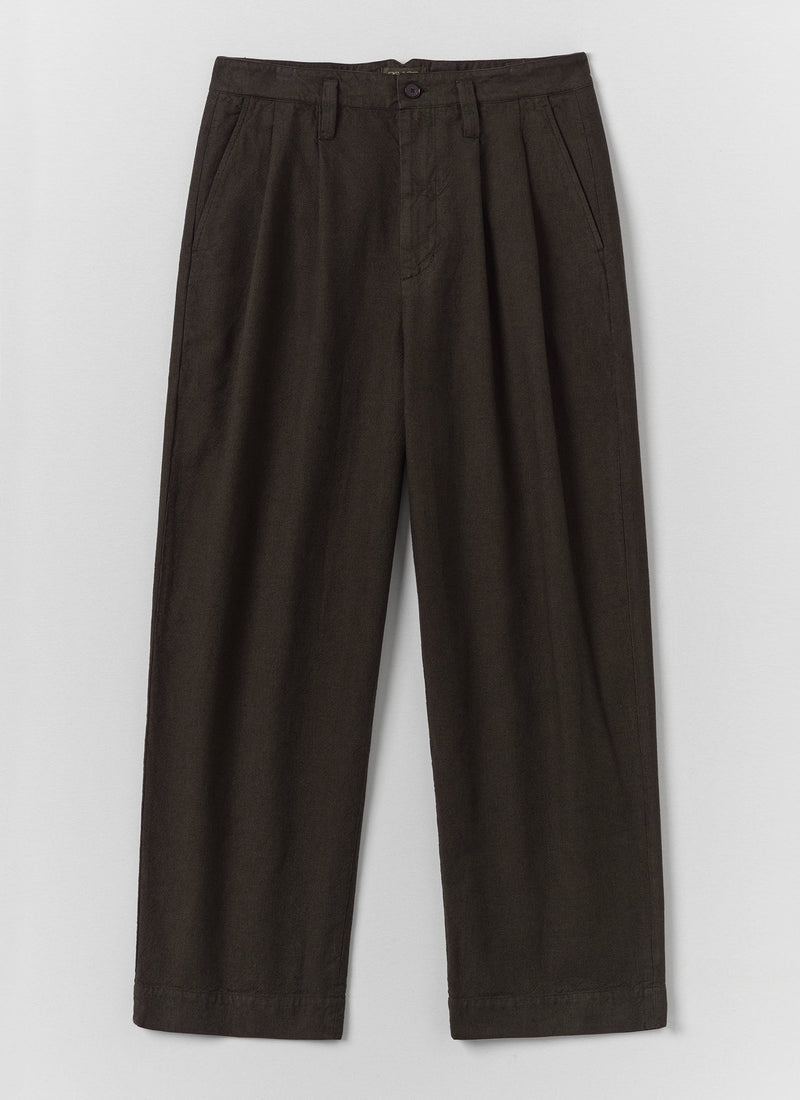 Bill Overdyed Micro Houndstooth Pants | Grey Olive