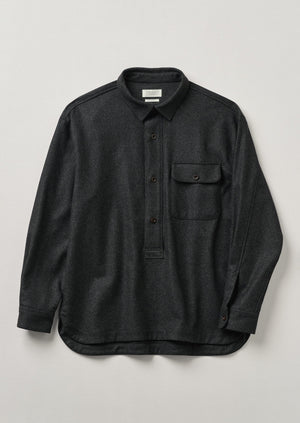 Wool Cashmere Overshirt | Charcoal