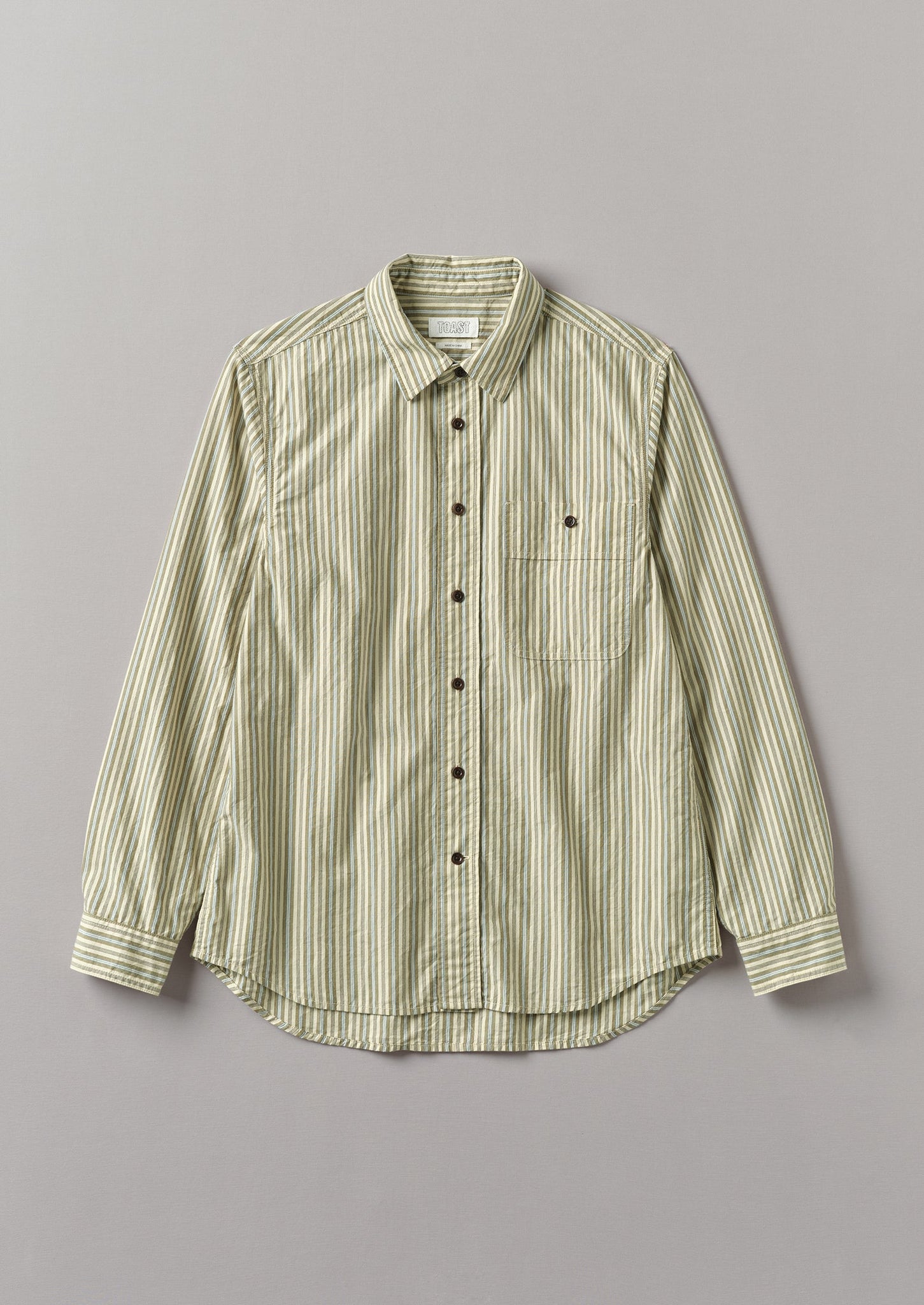 Otis Crinkle Organic Cotton Stripe Shirt | Pulp/Bright Sky