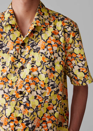 Hedgerow Cotton Short Sleeve Shirt | Burnt Orange
