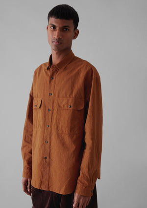 Overdyed Check Workwear Shirt | Mars Red