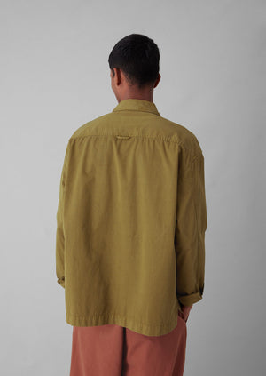 Garment Dyed Cotton Twill Shirt | Golden Sand