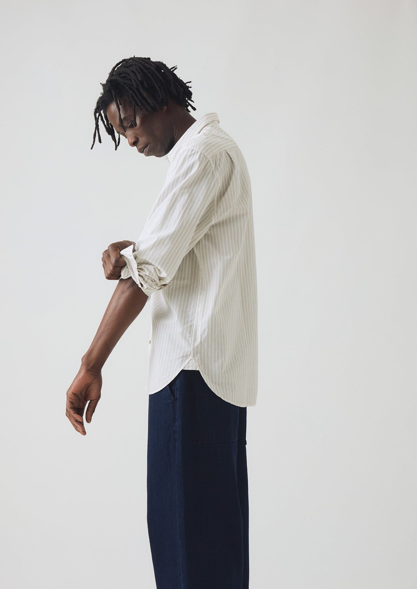 【cale カル】COTTON STRIPE B/D SHIRT cale カル】COTTON STRIPE B/D SHIRT Cals Pink,Blue & White