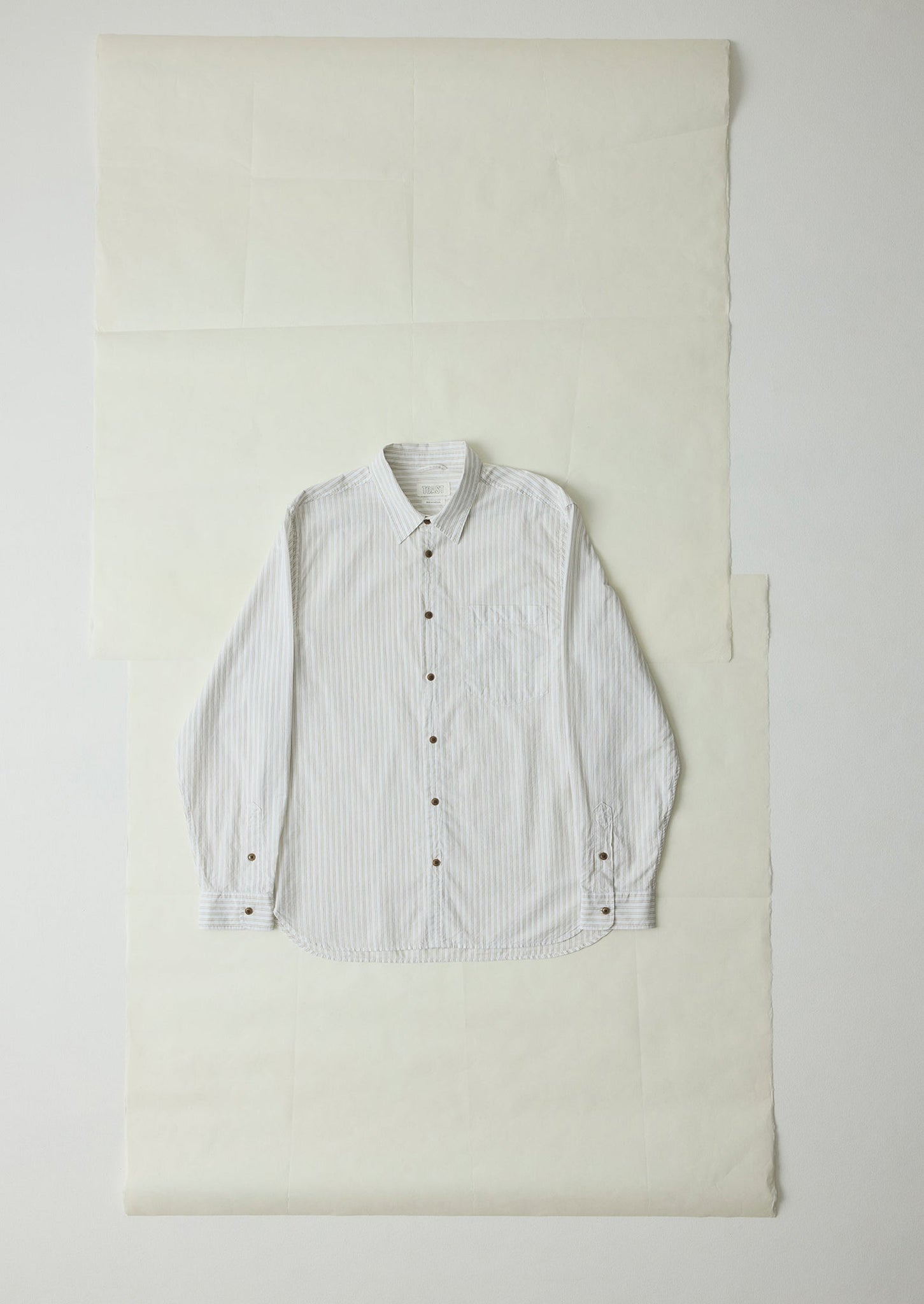 Jacquard Stripe Shirt | Shale Stone | TOAST