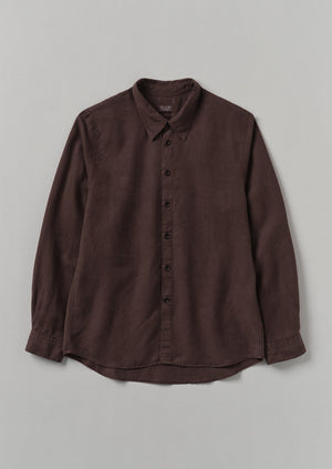 Garment Dyed Point Collar Shirt | Deep Burgundy