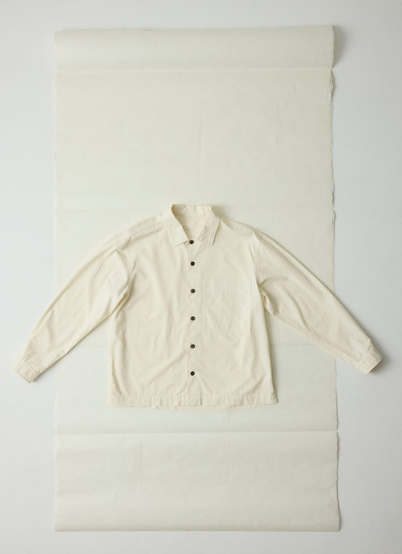 Garment Dyed Oxford Shirt | Ecru
