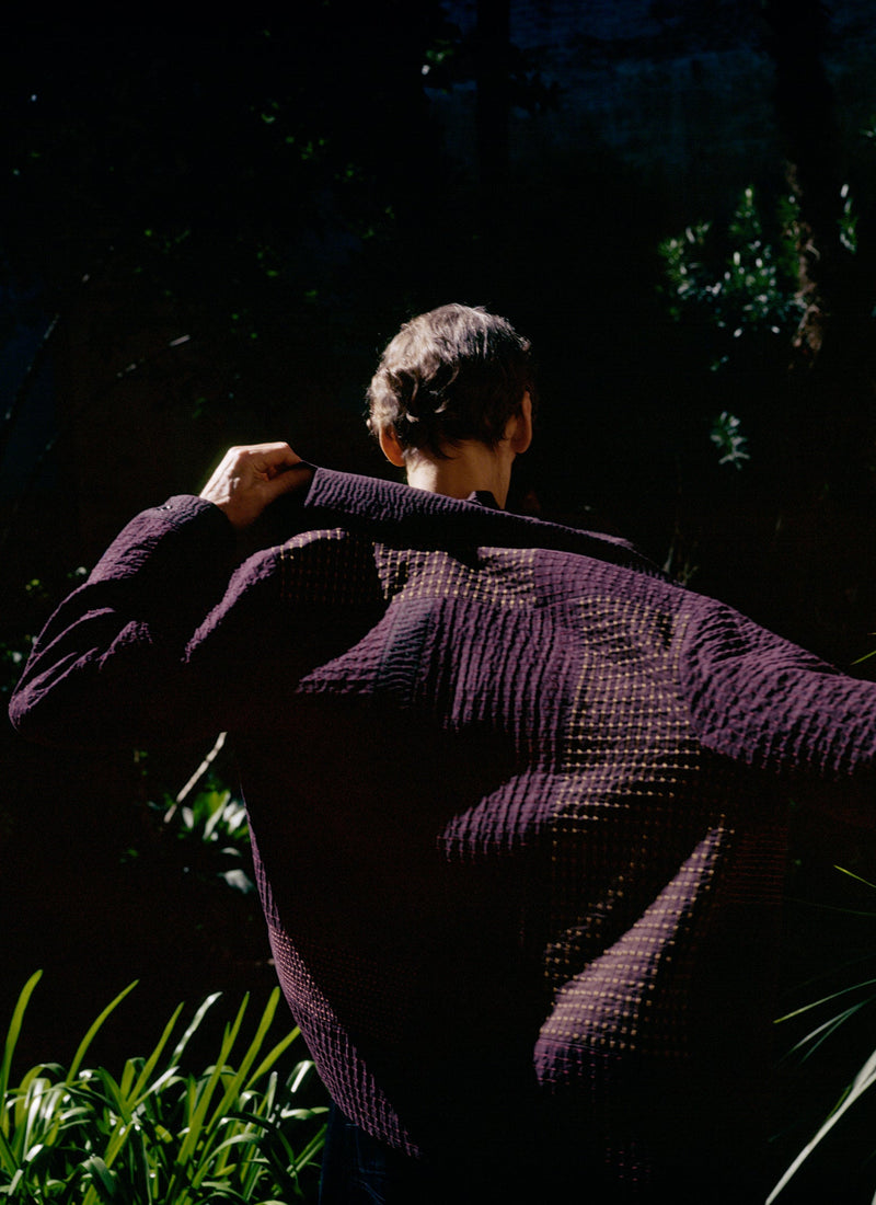 Patchwork Kantha Stitch Shirt | Black Walnut