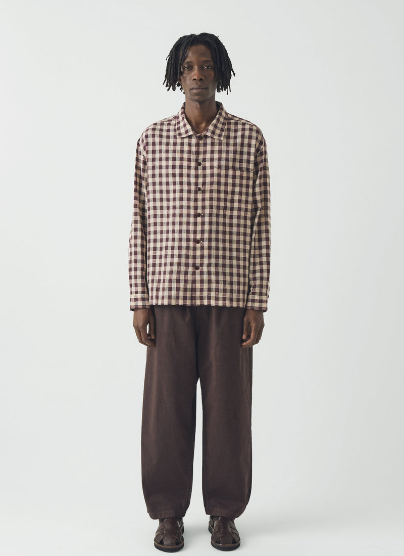brown gingham dress shirt Brown Gingham Performance Button-Down Dress Shirt 4t