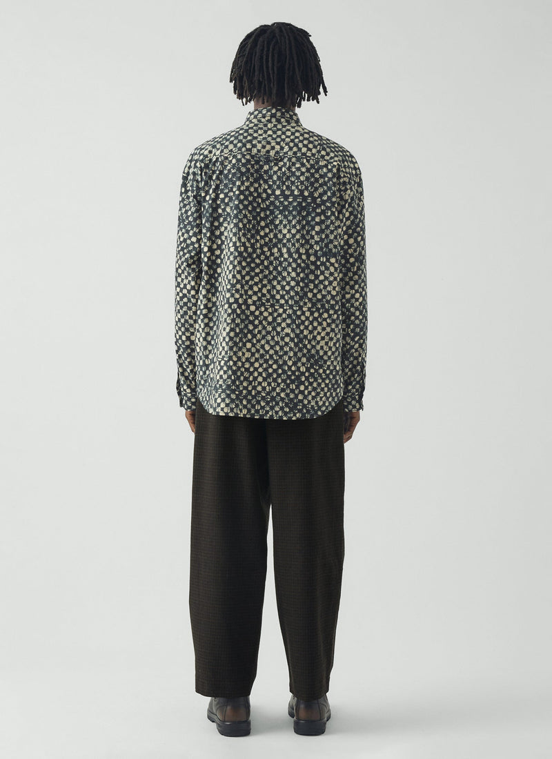 Batik Cook Check Shirt | Oil Green