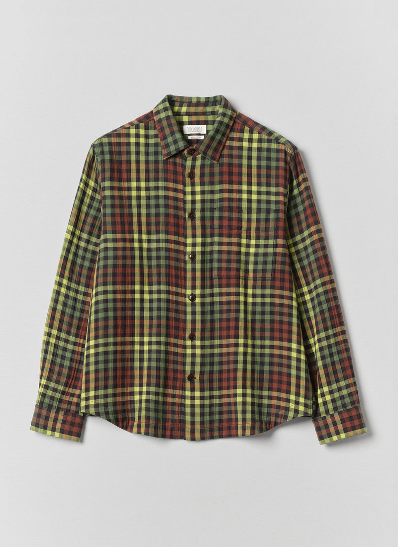 Double Face Cotton Check Shirt | Multi
