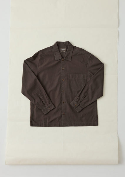 Elis Garment Dyed Oxford Shirt | Black Walnut | TOAST