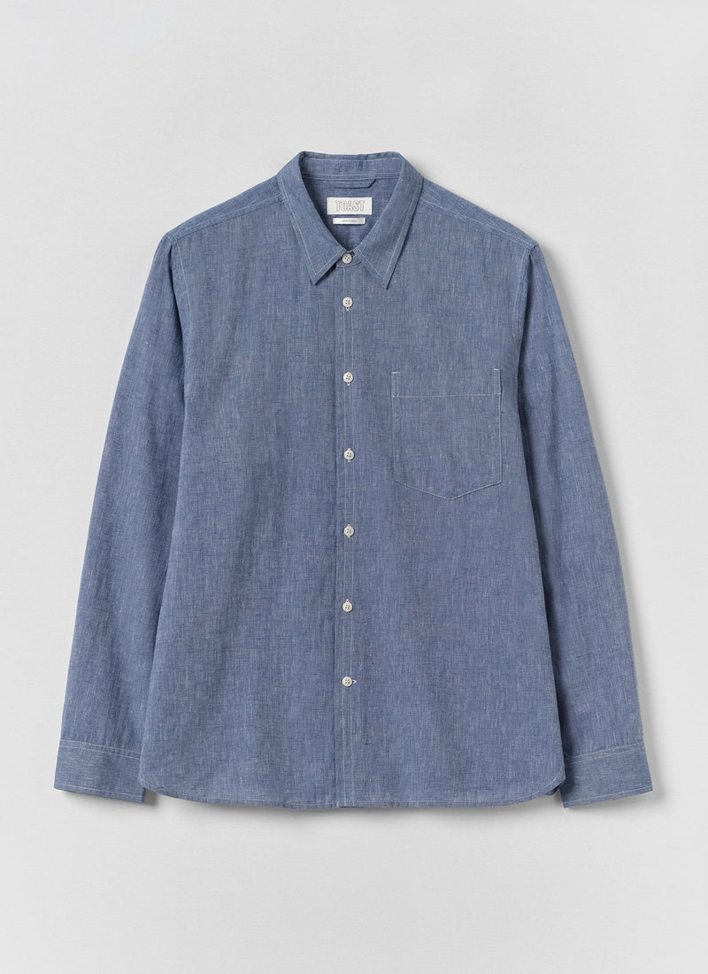 Cotton Linen Chambray Shirt