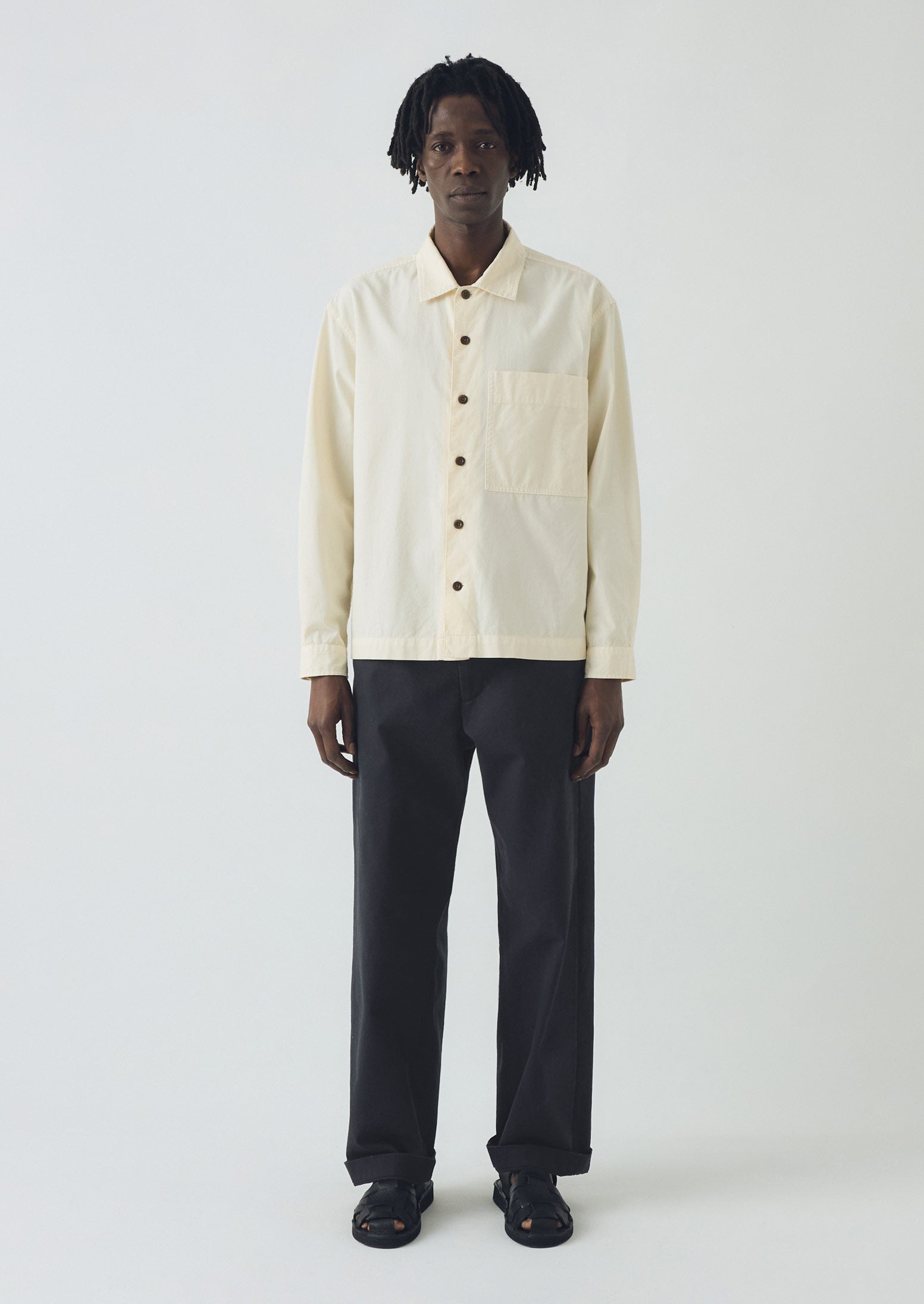 Elis Garment Dyed Oxford Shirt | Ecru | TOAST