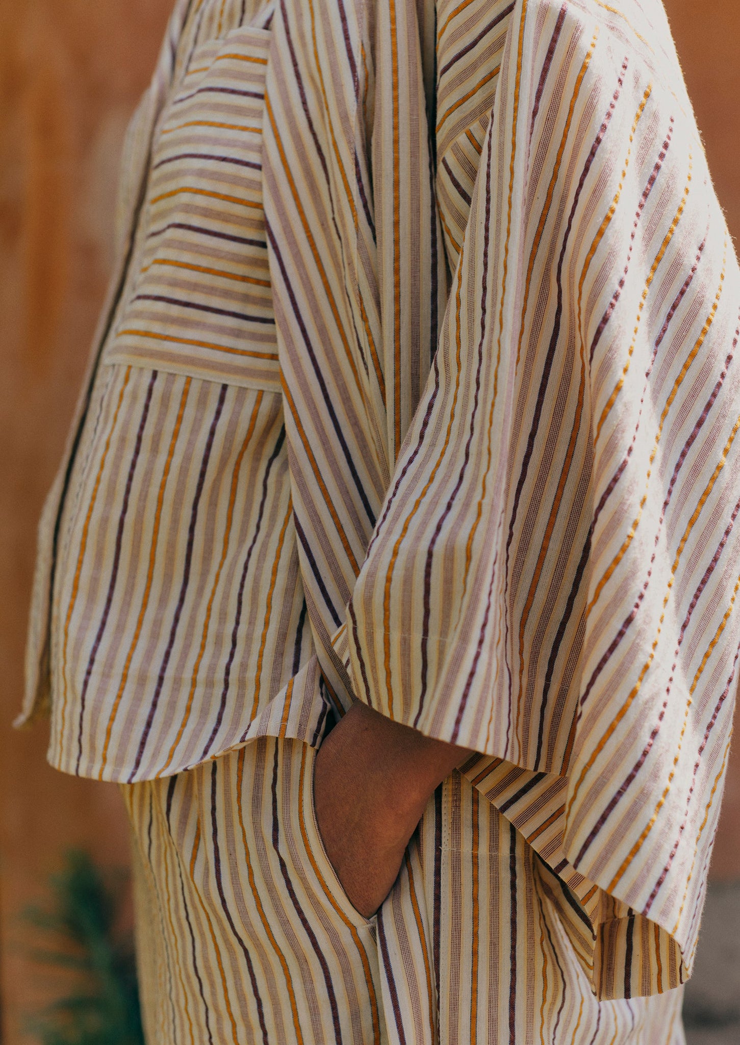Scout Stripe Cotton Gown | Marigold