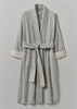 Soft Double Faced Cotton Gown | Grey Melange/Soft Clay