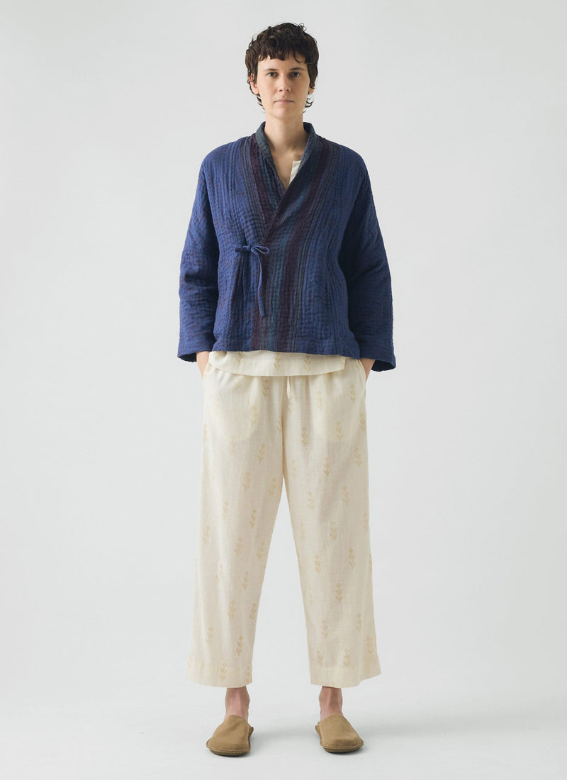 Overdyed Repurposed Kantha Jacket | Provence Blue