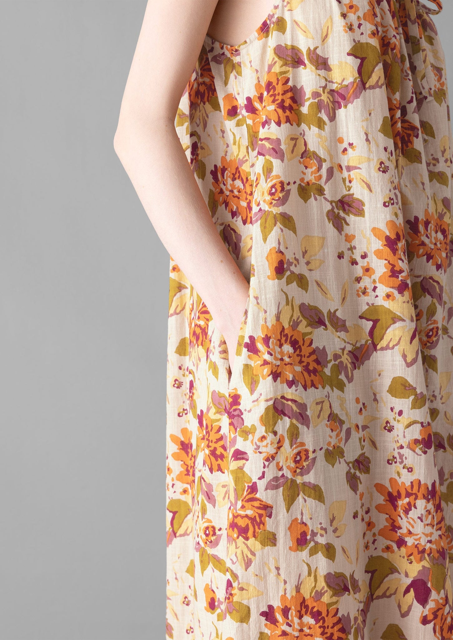 Dahlia Print Organic Cotton Nightdress | Rose