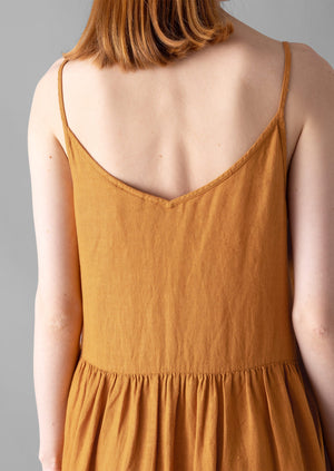 Garment Dyed Linen Lounge Dress | Amber