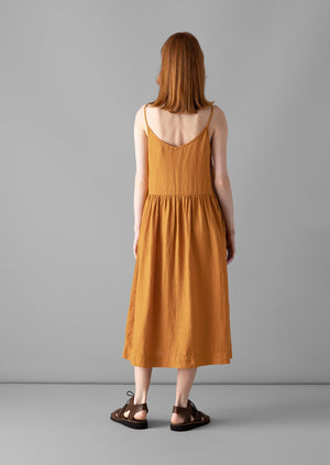 Garment Dyed Linen Lounge Dress | Amber