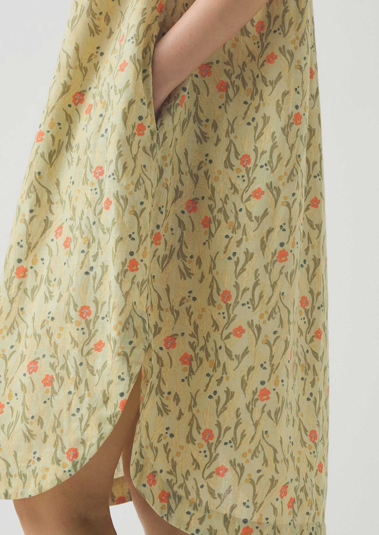 Seaweed Print Nightdress | Light Sage