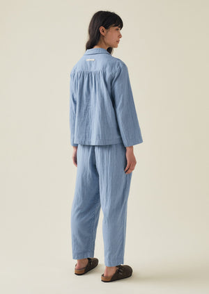 Mia Soft Double Cotton Pajamas | Chambray