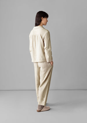 Mia Soft Double Cotton Pajamas | Sand