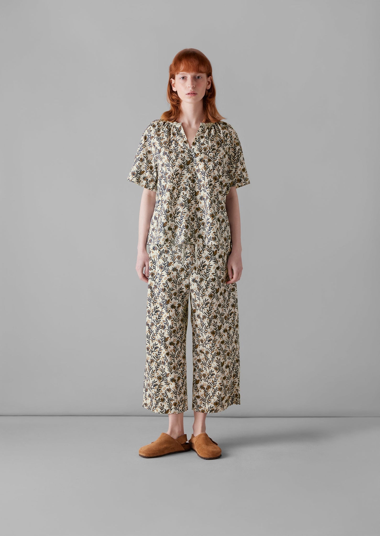 Wild Meadow Block Print Pajamas | Storm Blue