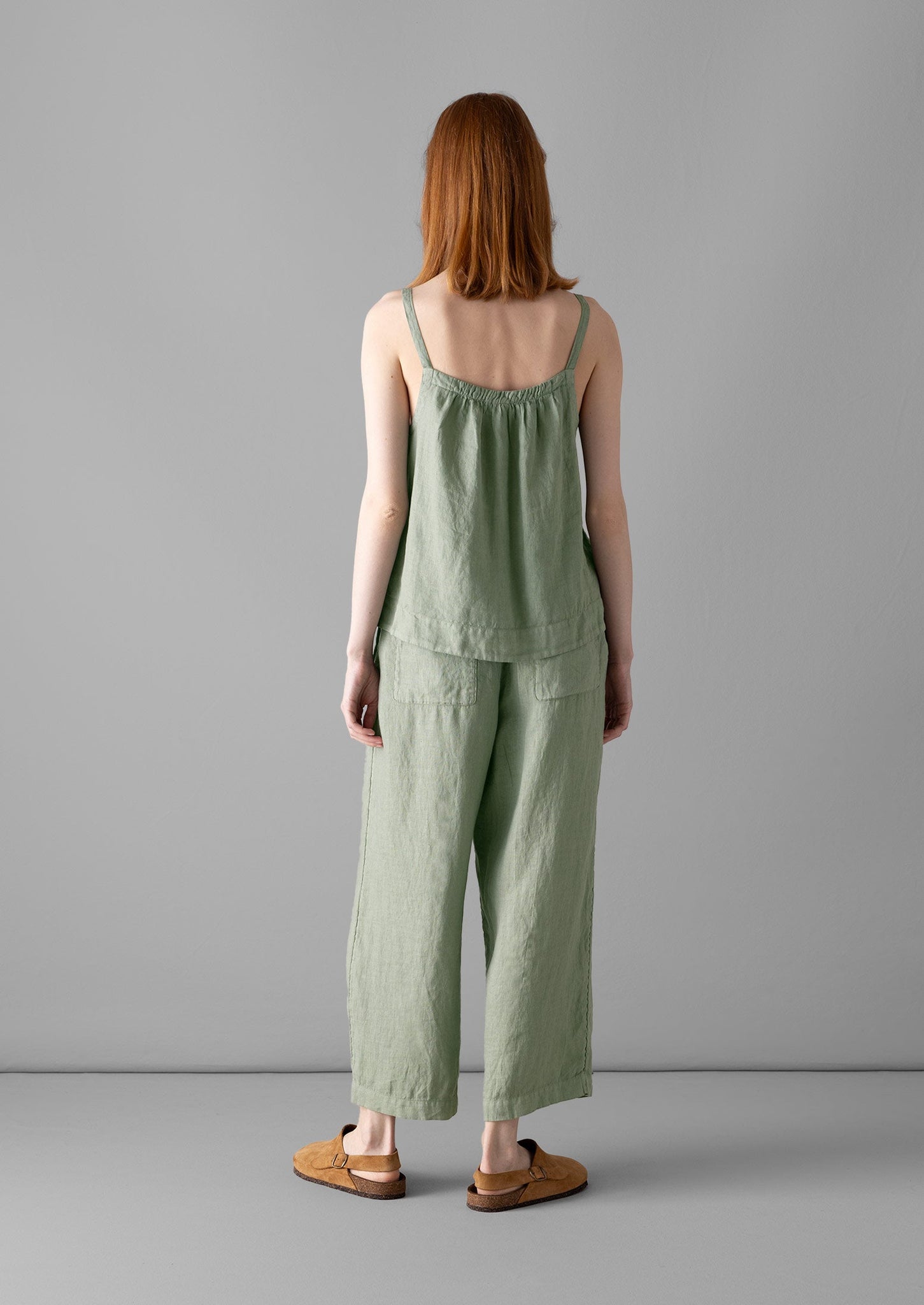 Garment Dyed Linen Pajamas | Sage