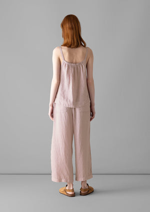 Garment Dyed Linen Pajamas | Washed Pink