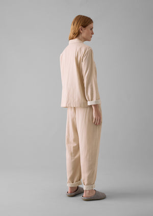 Soft Double Faced Cotton Pajamas | Soft Heather/Celery