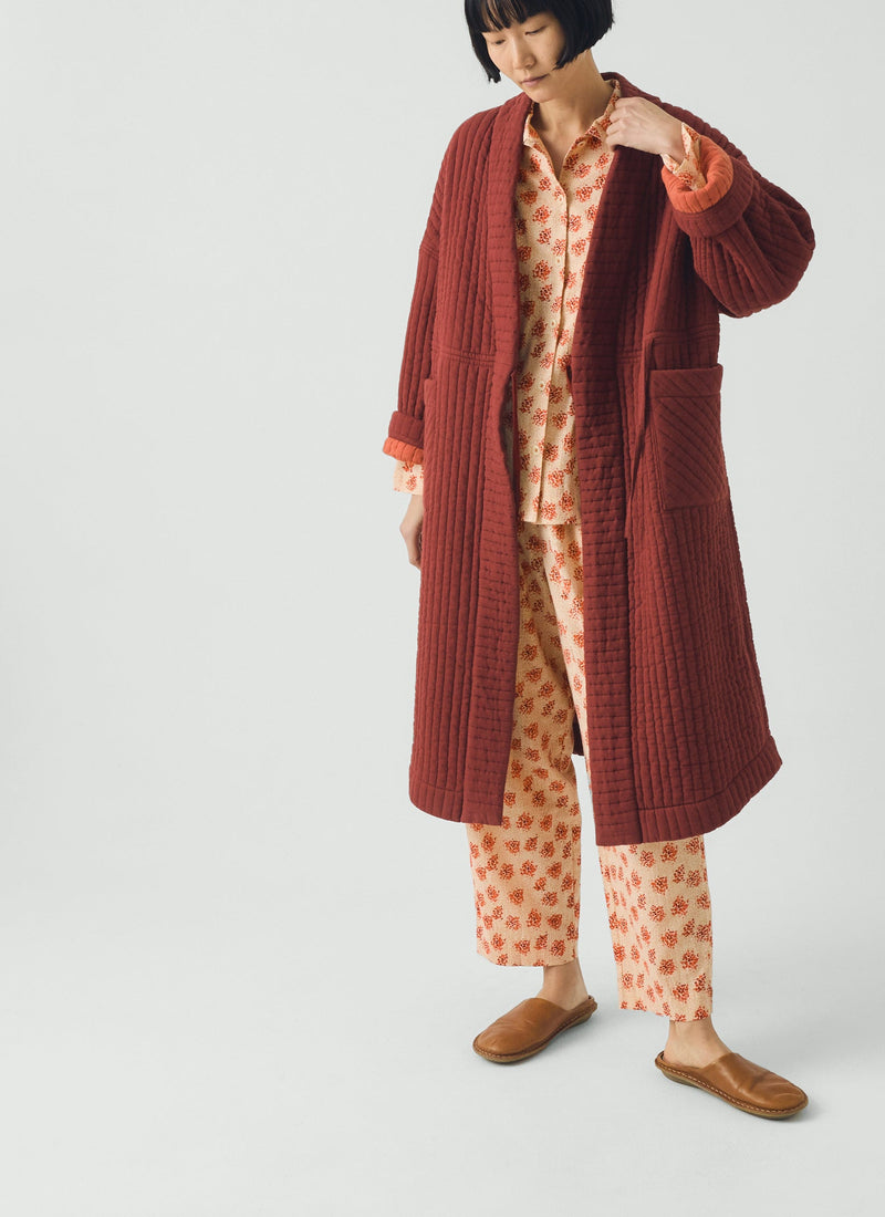 Bloom Print Cotton Pajamas | Sand/Multi