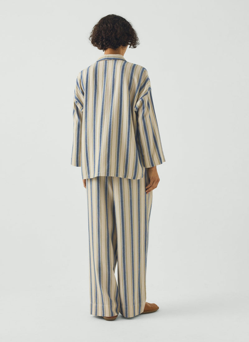 Solstice Stripe Flannel Pajamas | Midnight/Gooseberry