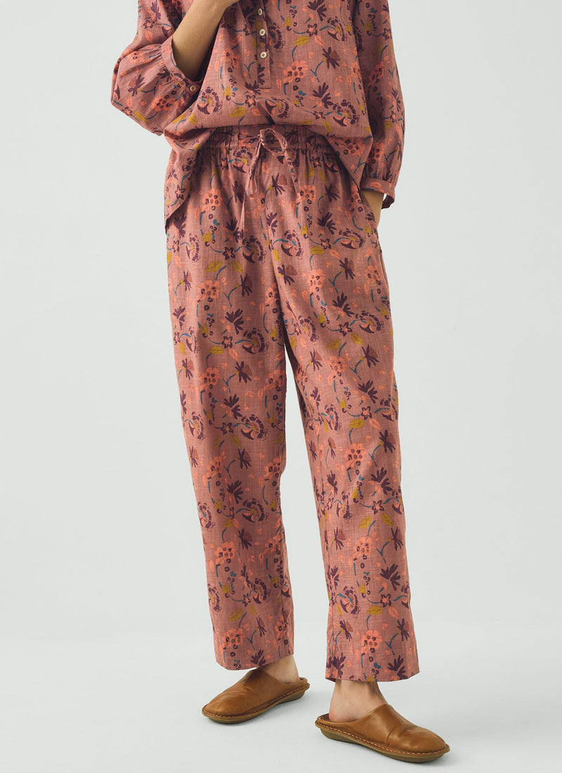 Meadow Floral Print Pajama Set | Antique Rose